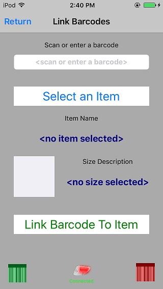 Linking Barcodes On The Handheld LightSpeed Help Guide